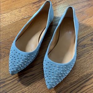 J. Crew Grey Suede Flats